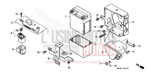 BATTERY/BATTERY BOX CB250R de 1994